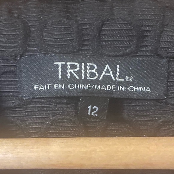 NWOT TRIBAL BLACK 3/4 SLEEVE JACKET SZ 12 - Picture 7 of 11